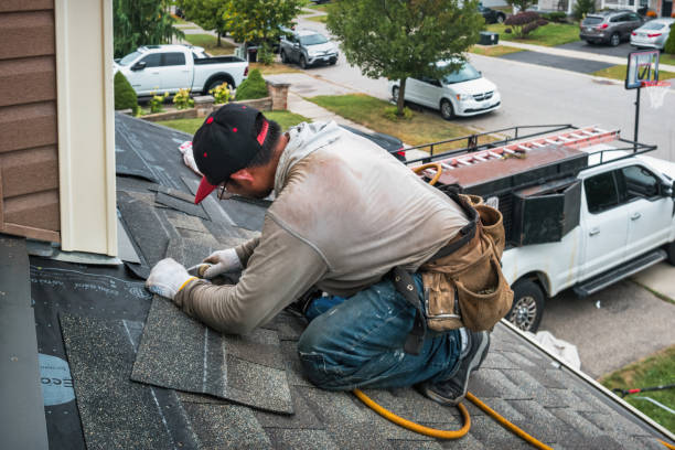 Professional Flat Roof Repair technician working in Camillus, NY